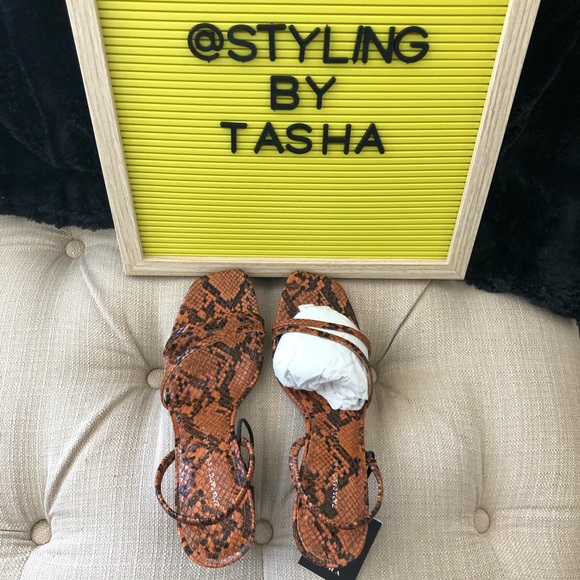 NWT Zara mid-height heeled elastic strap sandals - Picture 8 of 11